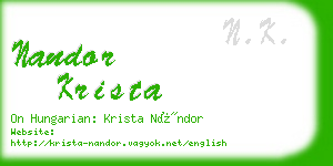 nandor krista business card